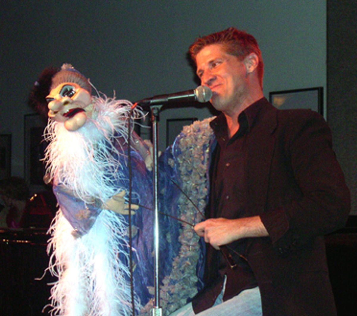 Joe Kovacs and Madame - photo by David Goldman at Cast Party Celebrates 100th at Birdland