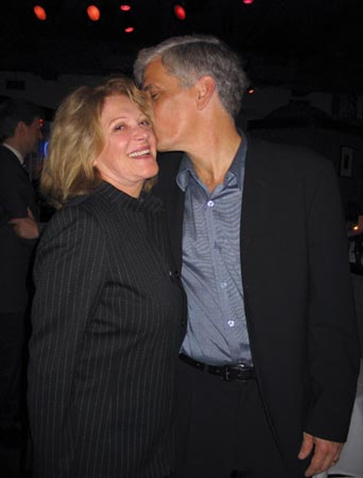 Newlyweds Linda Lavin and Steve Bakunas  at 