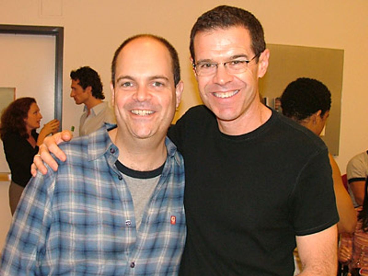 
A Forbidden Broadway reunion - Brad Oscar and Craig Wells at 