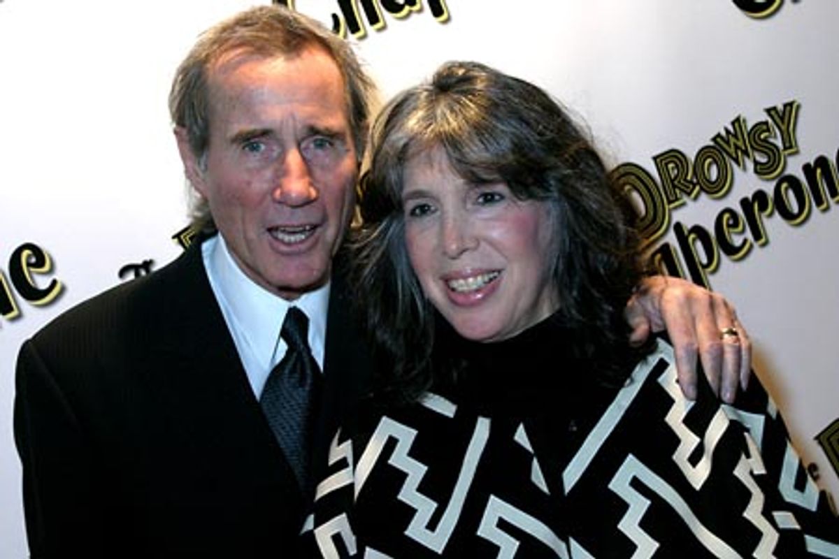 Jim Dale and wife, Julie Schafler at 