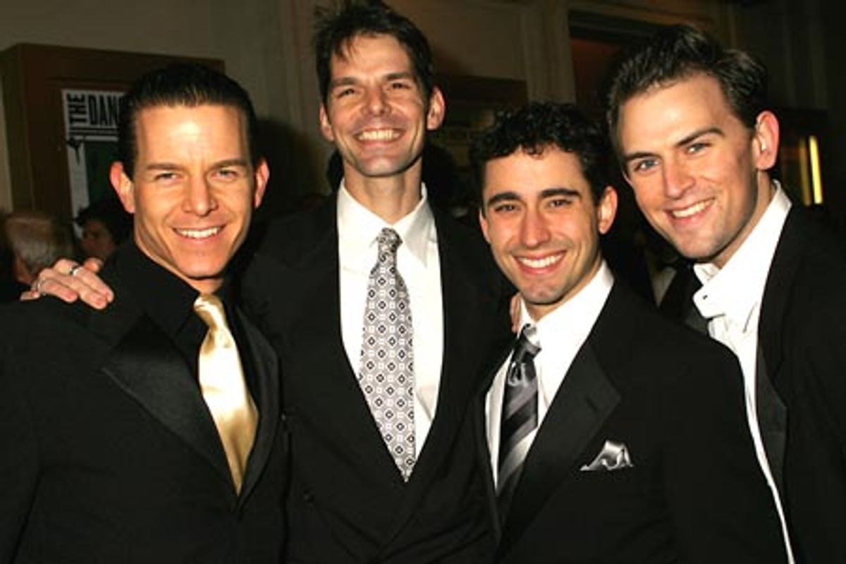 The Jersey Boys: Christian Hoff, J. Robert Spencer, John Lloyd Young, and Daniel Reichard at 