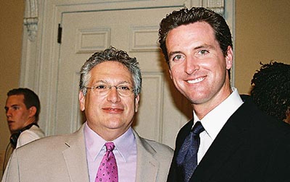 Harvey Fierstein and Hon. Gavin Newsom (Mayor of San Francisco) at 