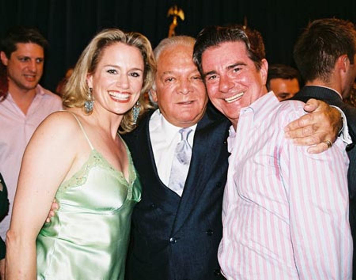 Presenter Cady Huffman, Presenter Marty Richards and Gary Beach at 