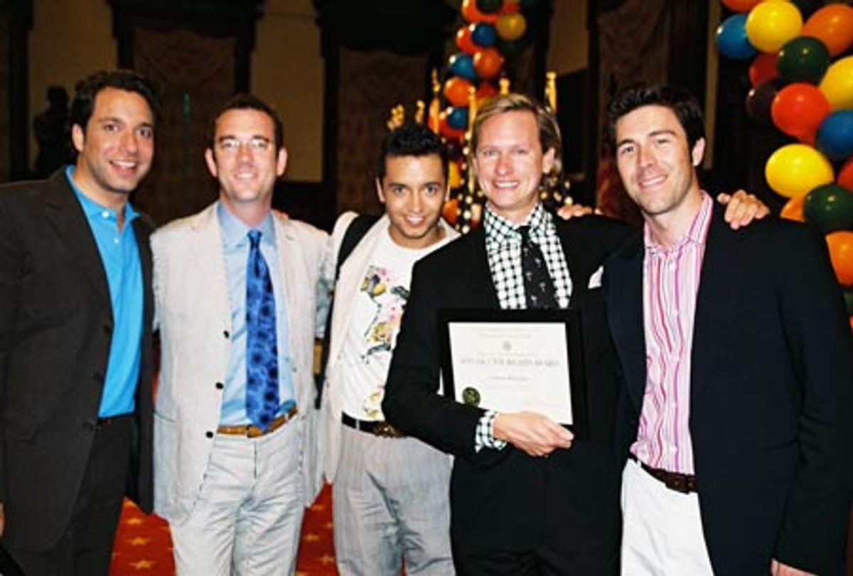 Recipient's of the 'Special Civil Rights Award,'
The Fab Five from Bravo's Queer Eye, Thom Filicia, Ted Allen,
Jai Rodriguez, Carson Kressley and Kyan Douglas at 