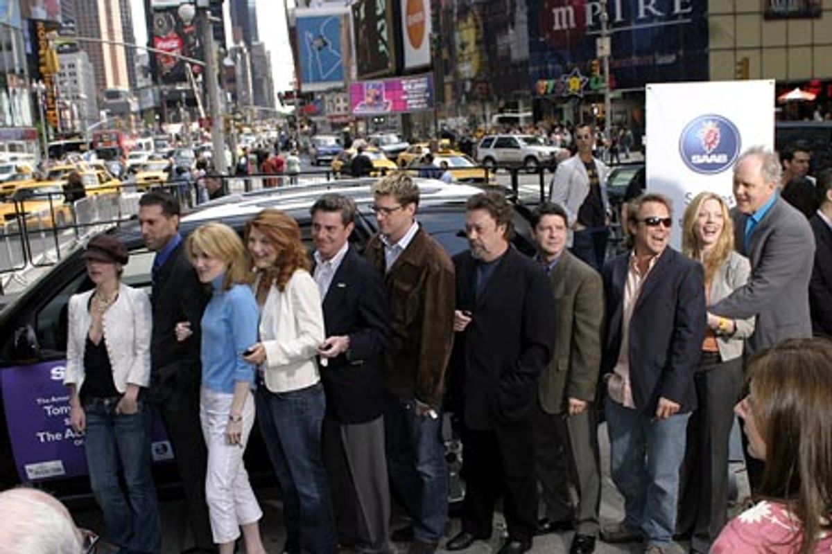 Christina Applegate, Erin Dilly, Victoria Clark, Gary Beach, Christopher Sieber, Tim Curry, Michael McGrath, Norbert Leo Butz, Sherie Rene Scott, and John Lithgow at 