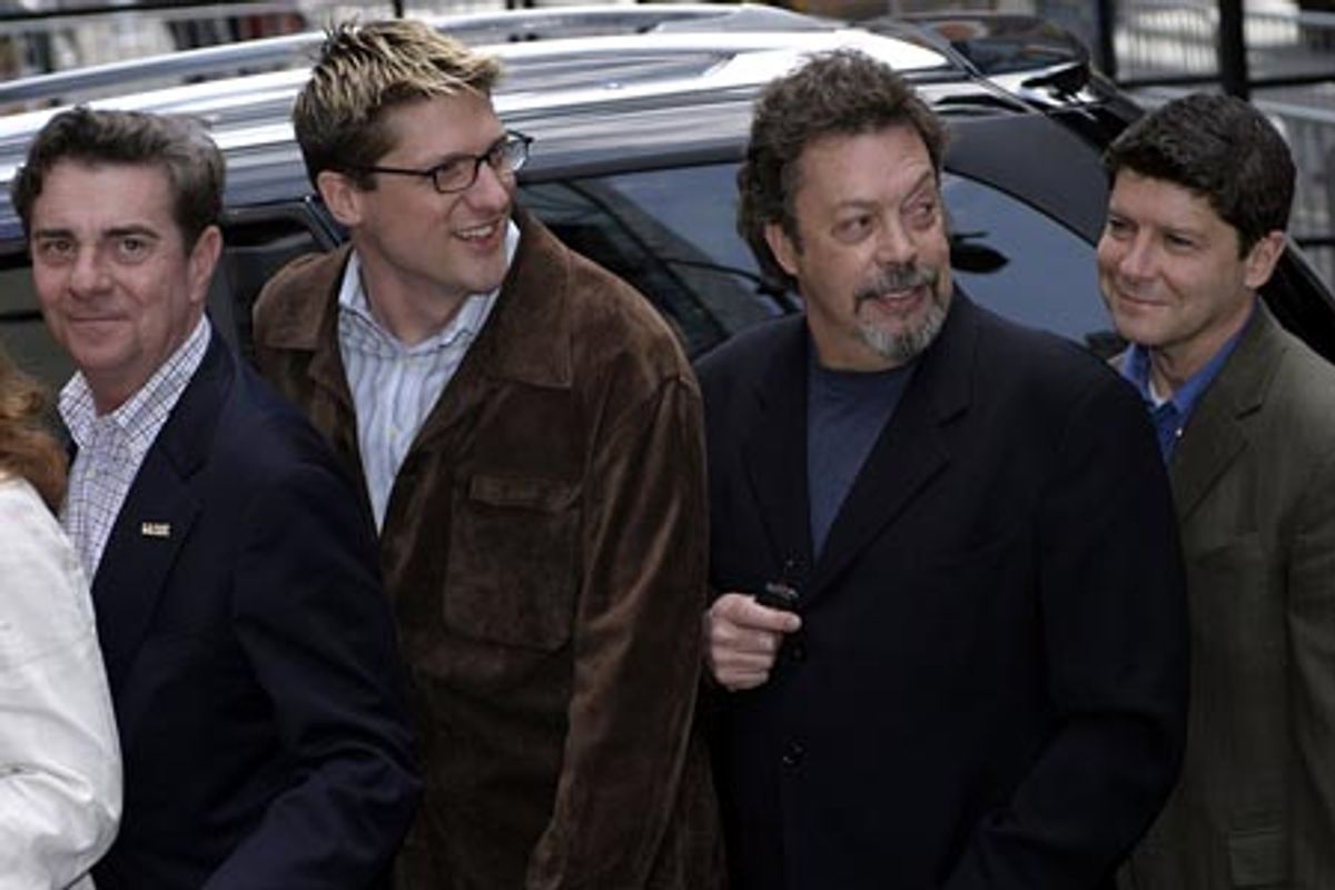 Gary Beach, Christopher Sieber, Tim Curry, and Michael McGrath at 