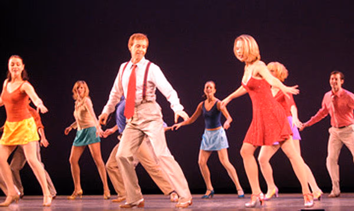 GOTTA DANCE! A Dance Tribute to Hollywood director Randy Skinner with Kate Levering rehearsing HOORAY FOR HOLLYWOOD at GOTTA DANCE! A Dance Tribute to Hollywood