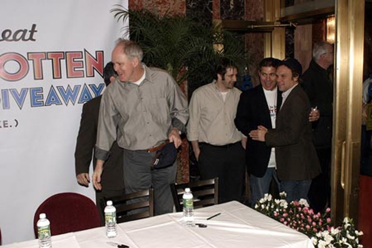 The cast arriving...

 at 