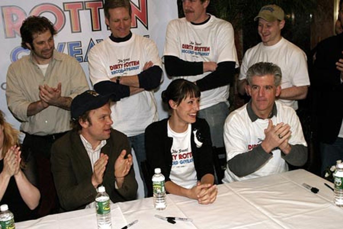 Norbert Leo Butz, Sarah Gettelfinger, and Gregory Jbara at 