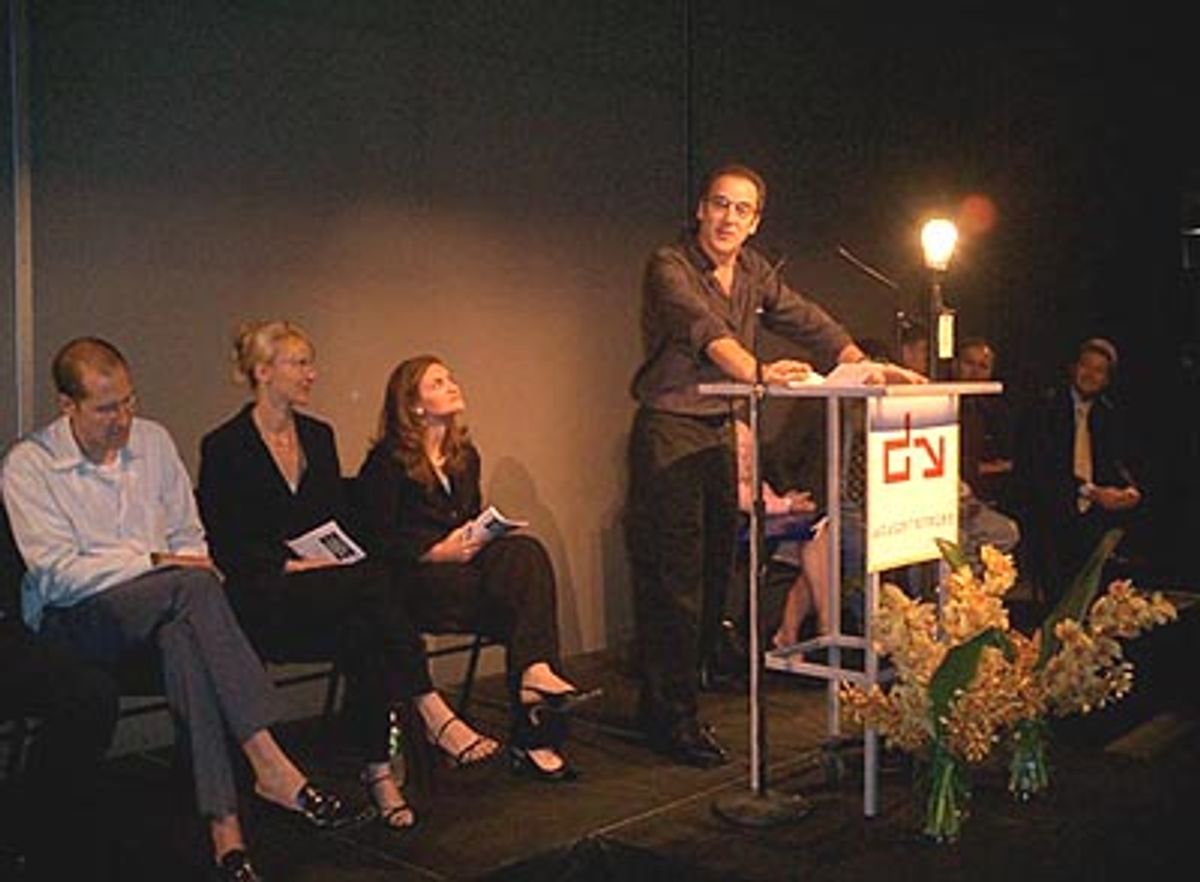 Mandy Patinkin, before the lighting of Dodger Stages Theater Complex  at 