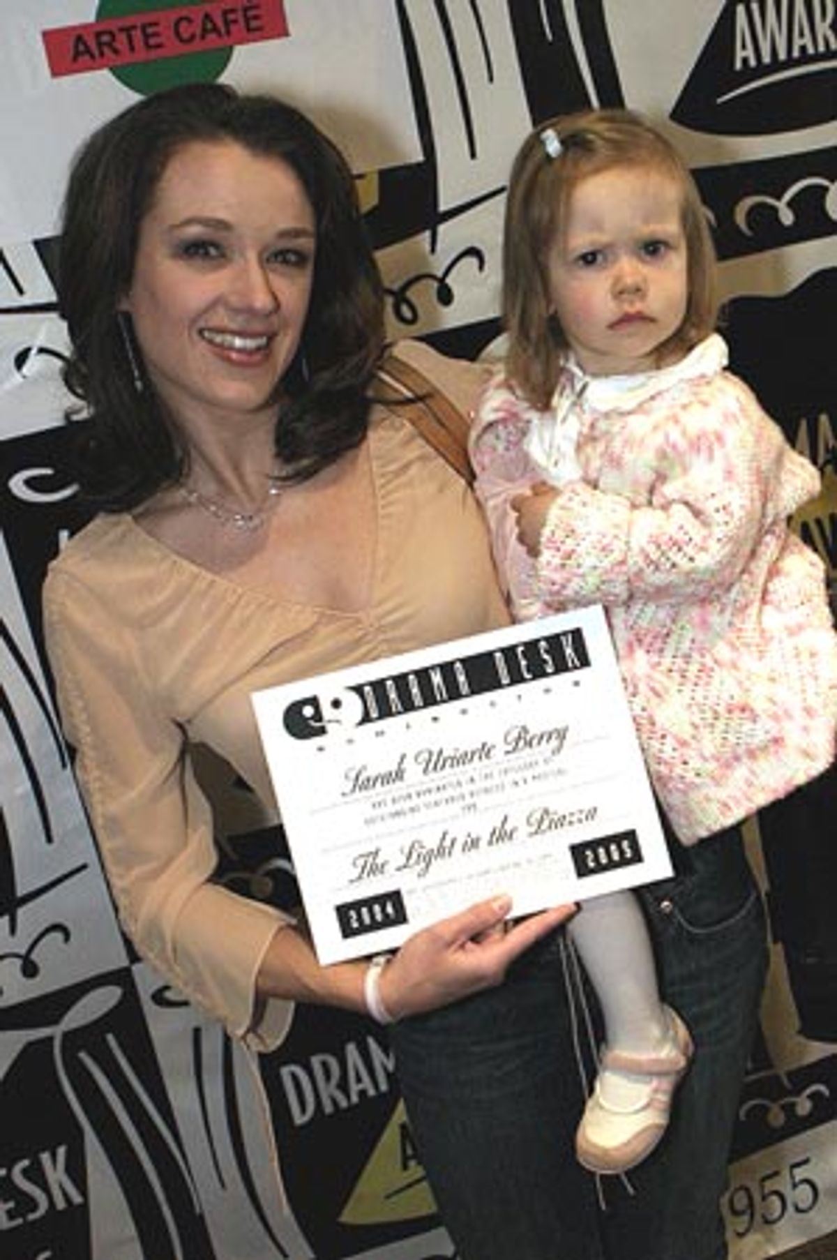 Sarah Uriarte Berry and daughter at 