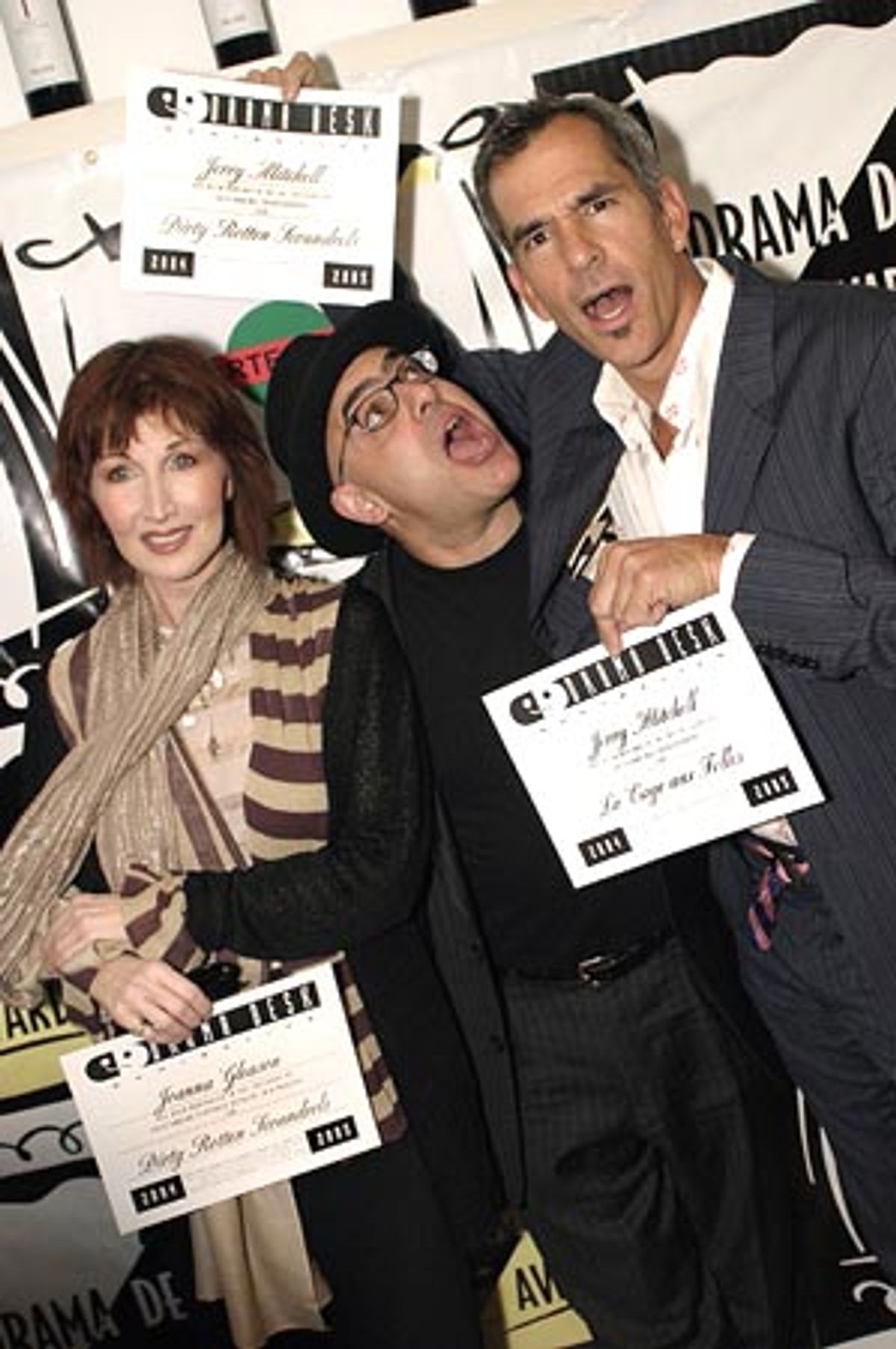 David Yazbek, Joanna Gleason, and Jerry Mitchell at 