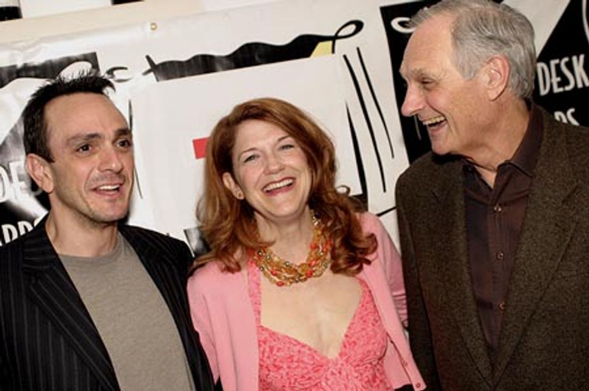 Hank Azaria, Victoria Clark and Alan Alda at 