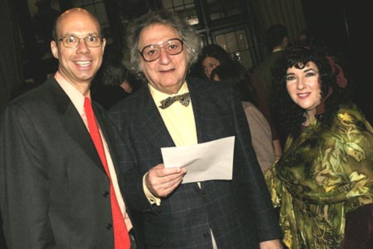 Broadway Beat's Richard Ridge (Nominating Committee), William Wolf (President), and Barbara Siegel (Nominating Committee) at 