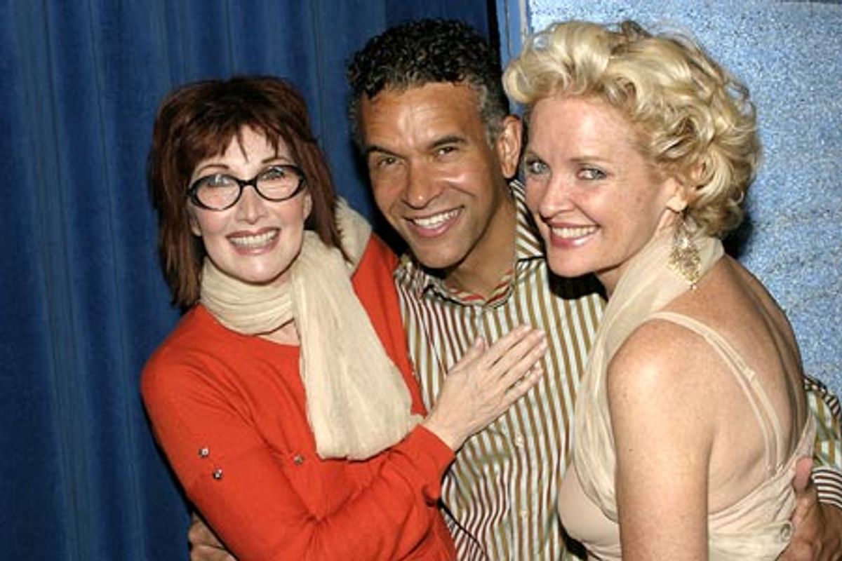 Joanna Gleason, Brian Stokes Mitchell
(President, The Actors' Fund), and Christine Ebersole at 