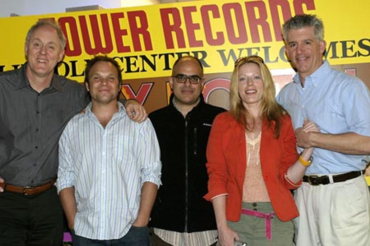 
John Lithgow, Norbert Leo Butz, David Yazbek, Sherie Rene Scott, and Gregory Jbara  at 