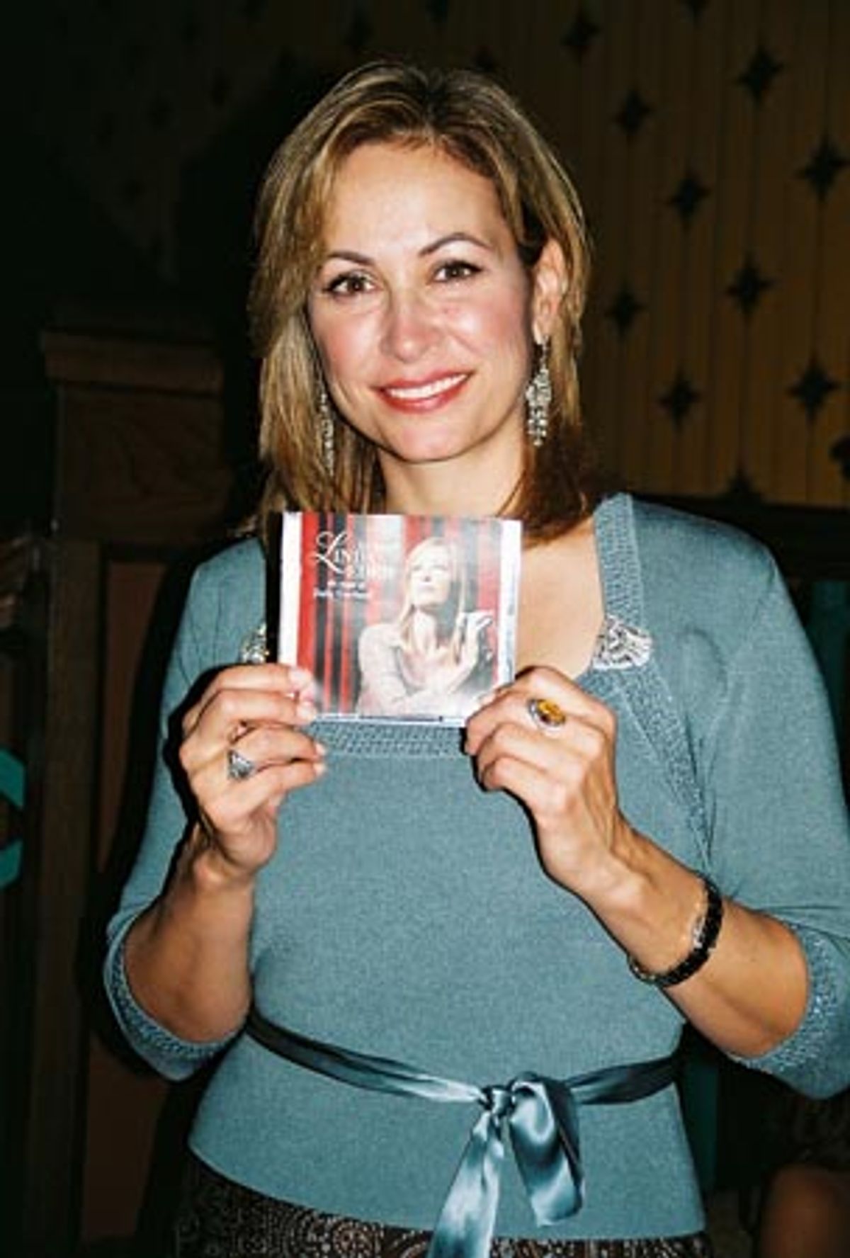 Linda Eder with her new cd 'By Myself: The Song's of Judy Garland' at 