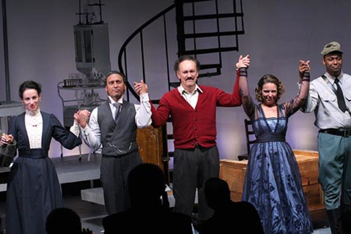 Melissa Friedman, Aasif Mandvi, Shawn Elliott, Sarah Winkler, and Godfrey Simmons at 