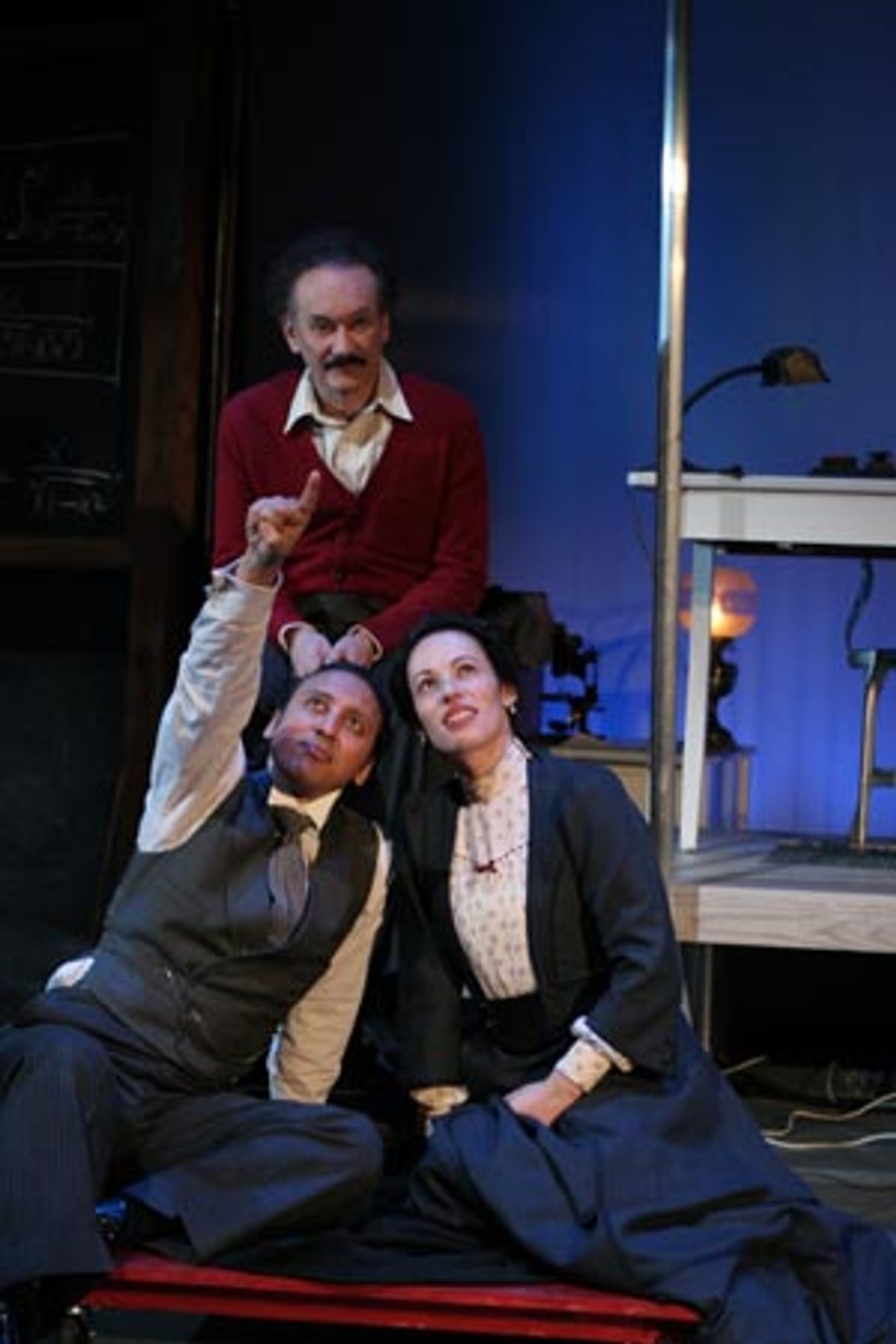 Aasif Mandvi, Shawn Elliott and Melissa Friedman at 