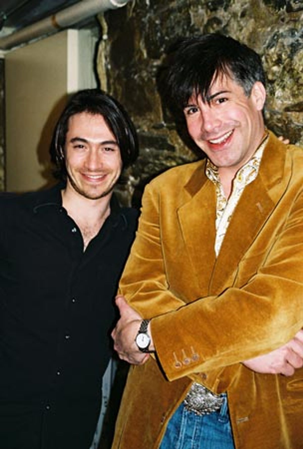 Damien Bassman (drummer for the embrace! Concert) and Bryan Batt (La Cage aux Folles)  at 