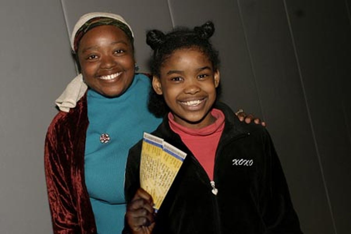 Janay Cleggett (with her mom, Teresa) can't wait to see Brooklyn The Musical -- her first ever Broadway Show! at Family First Nights Launched for At-Risk Families