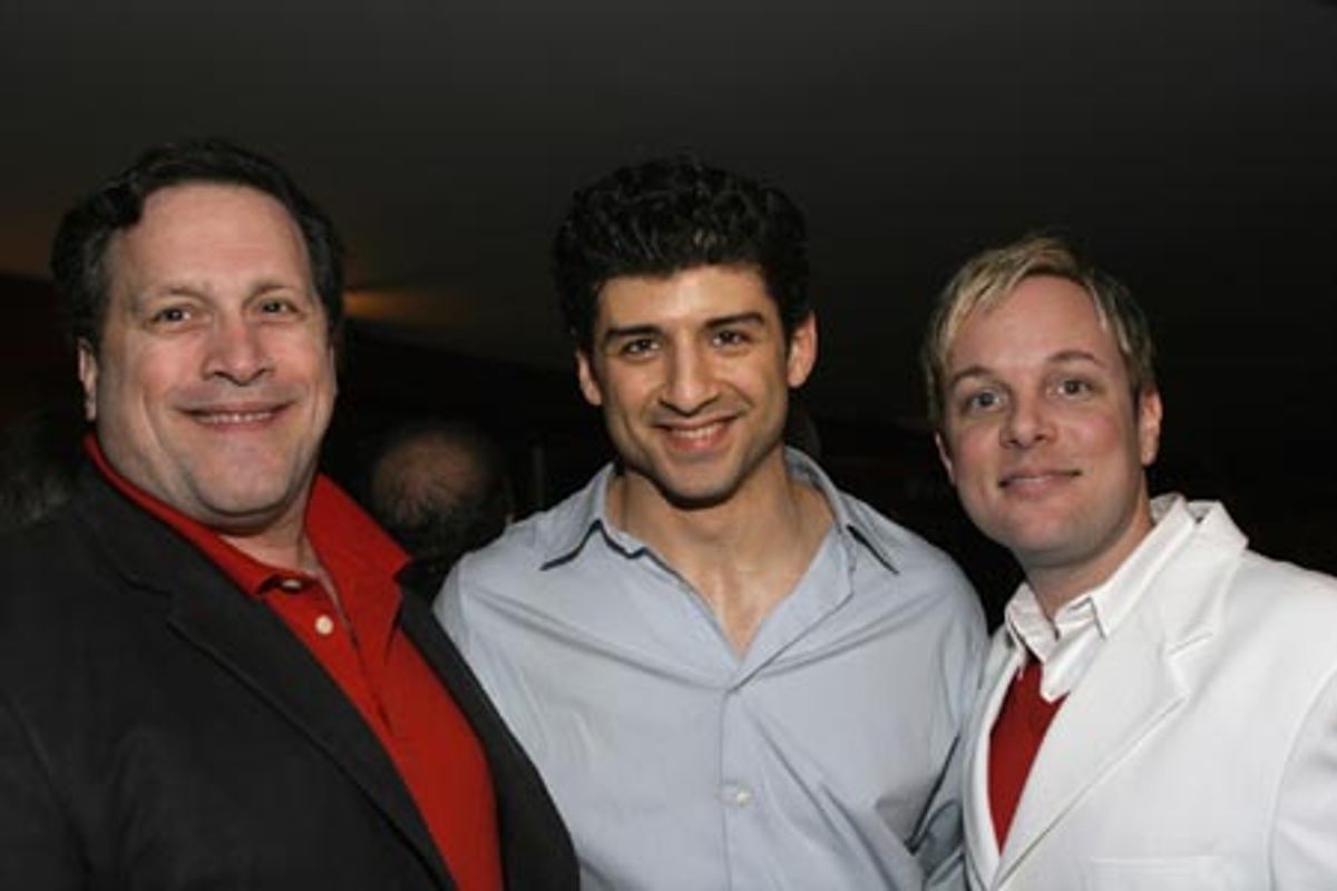 Gary A. Maffei, Castmember Tony Yazbeck, and Charlie Maffei at 