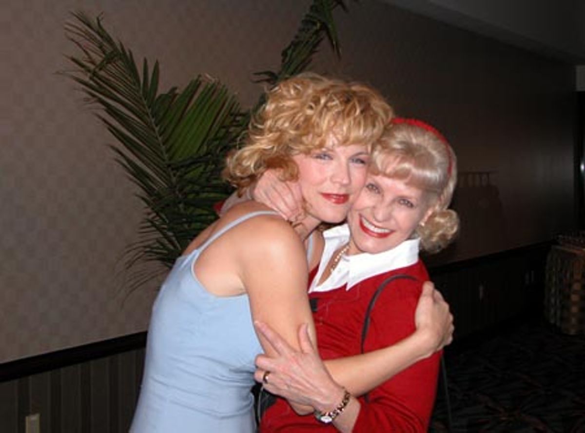 Fecilia posing with her proud Mom...  at 