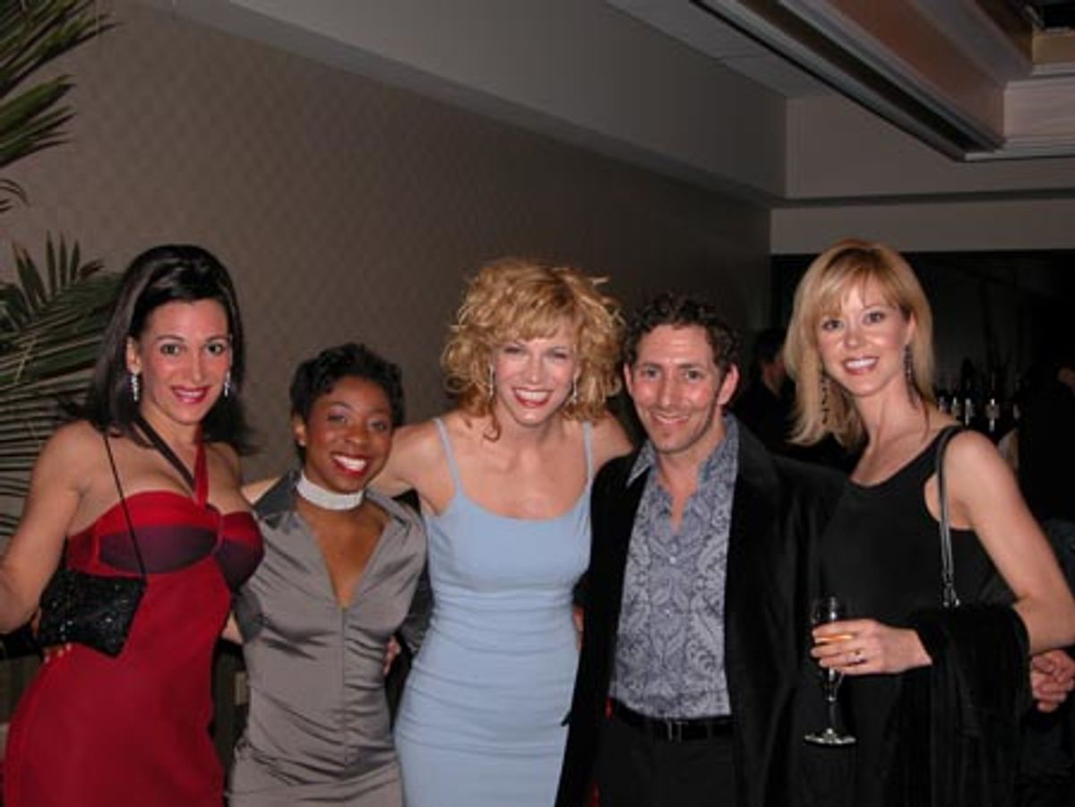 Felicia with ensemble members Regina Angione Ciccone, LaQuet Sharnell, and Harriette McClure along with choreographer AC Ciulla  at 