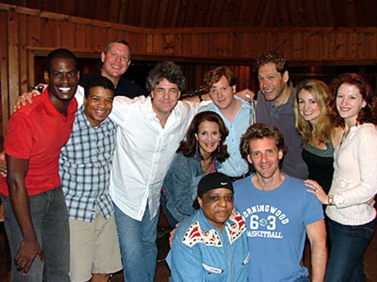 The fantastic cast of Irish Repertory's Finian's Rainbow
at Avatar Studios take a break from recording
to smile for BroadwayWorld.com at 