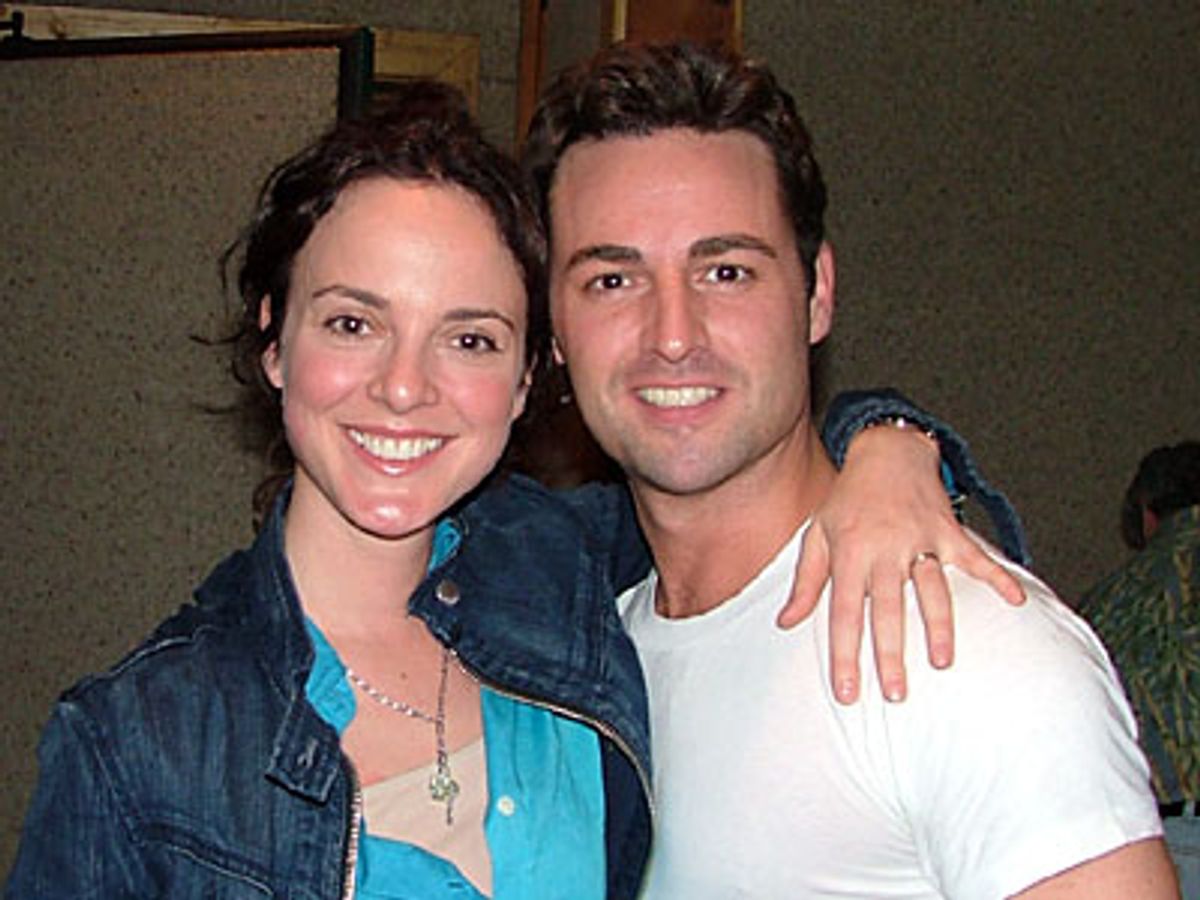 The always beautiful Melissa Errico (who is currently in rehearsals
for 'Dracula') is reunited with onstage love interest Max von Essen at 