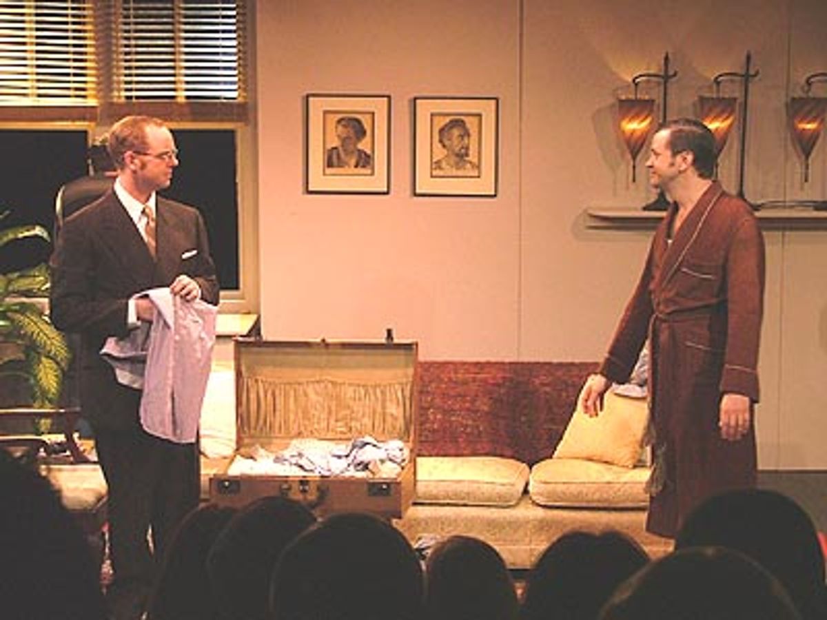 108 Waverly deals with two couples in two different eras, Matthew (McGonnigal)
and Brian (Weikel) a couple set in 1928 deal with the issues set forth by being gay in a time when men
were often beaten and even killed for loving other men.  at 