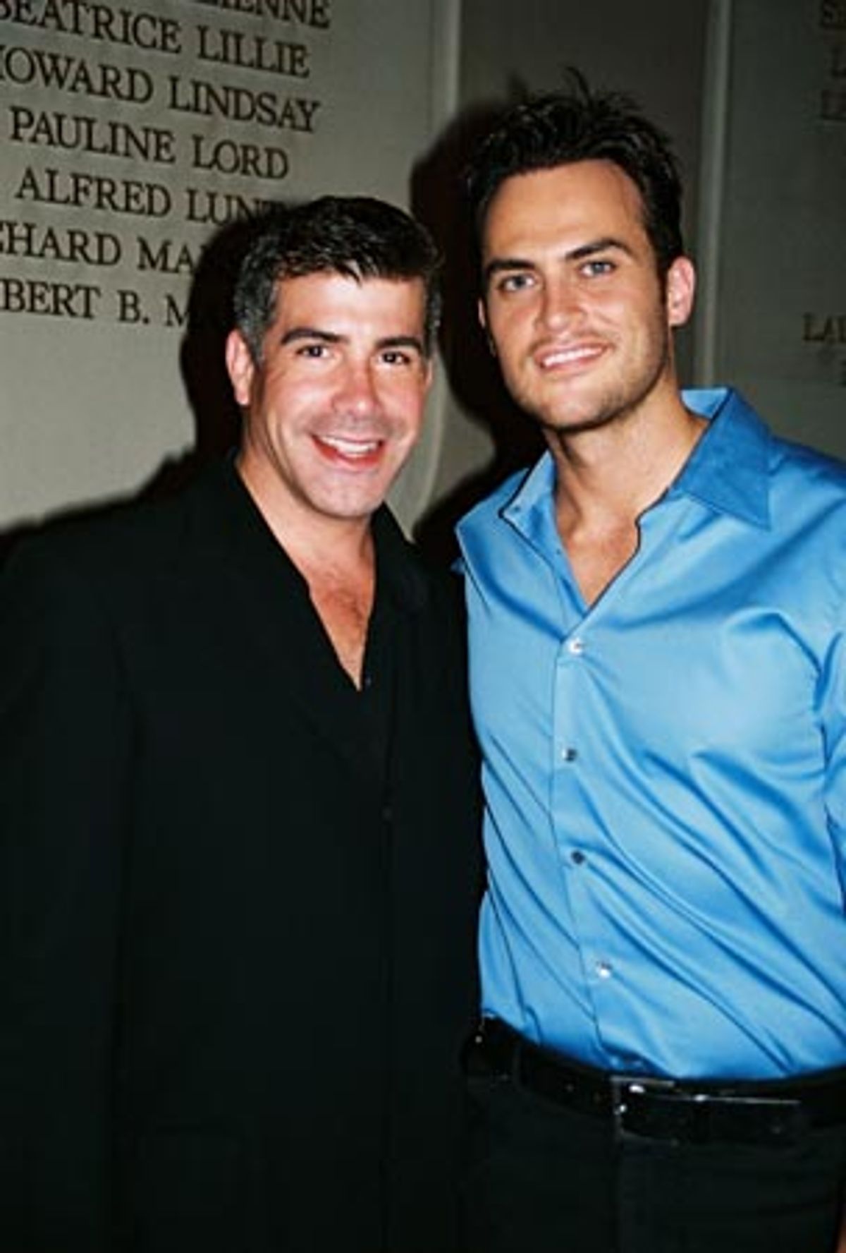 Bryan Batt and Cheyenne Jackson at 