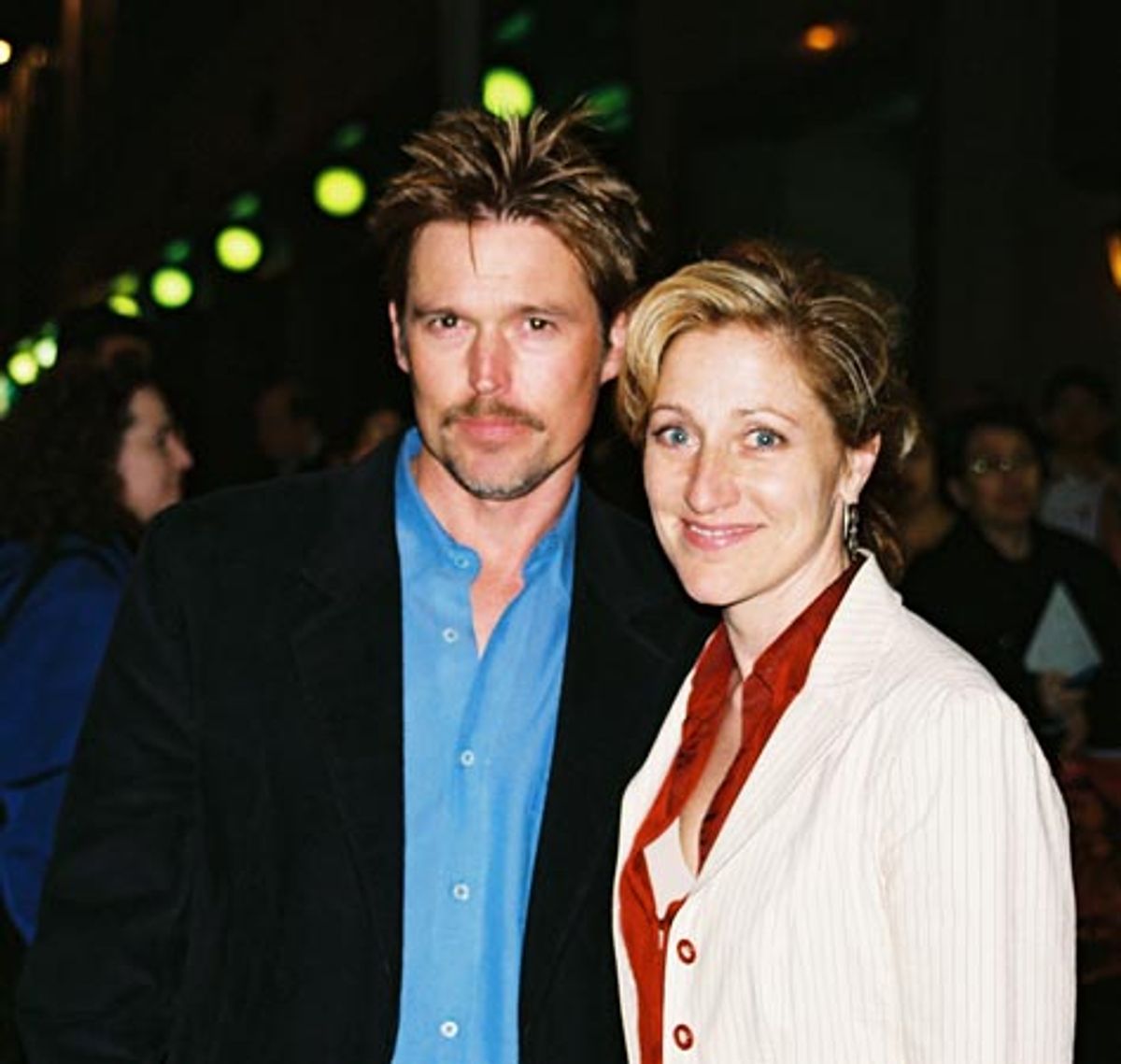 Edie Falco and date Billy at 