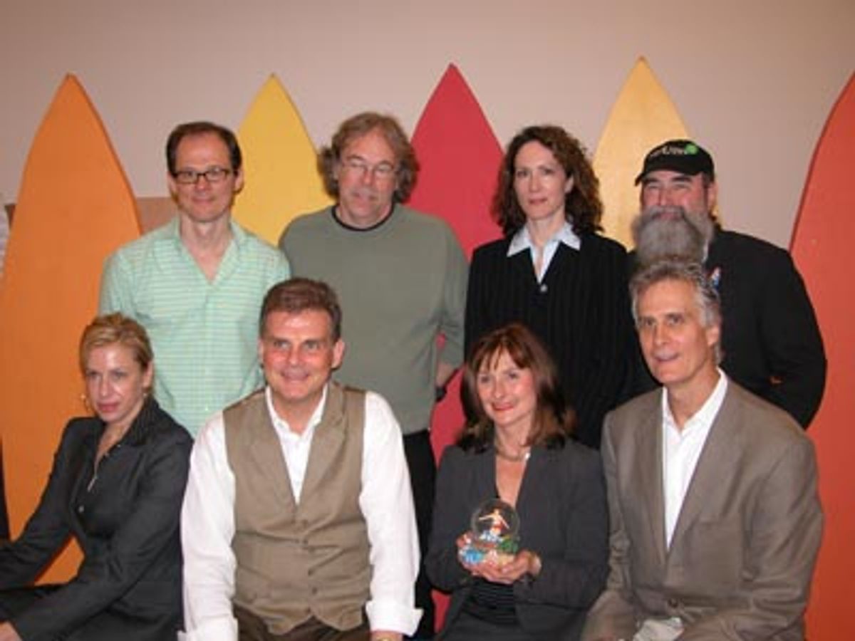 John, and Richard with the show's producers at 