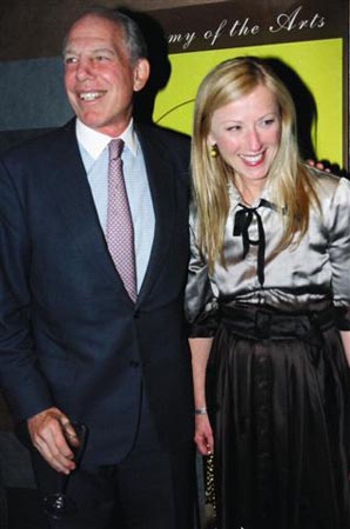 New Line Cinema CEO Michael Lynne with honoree Cindy Sherman  at 