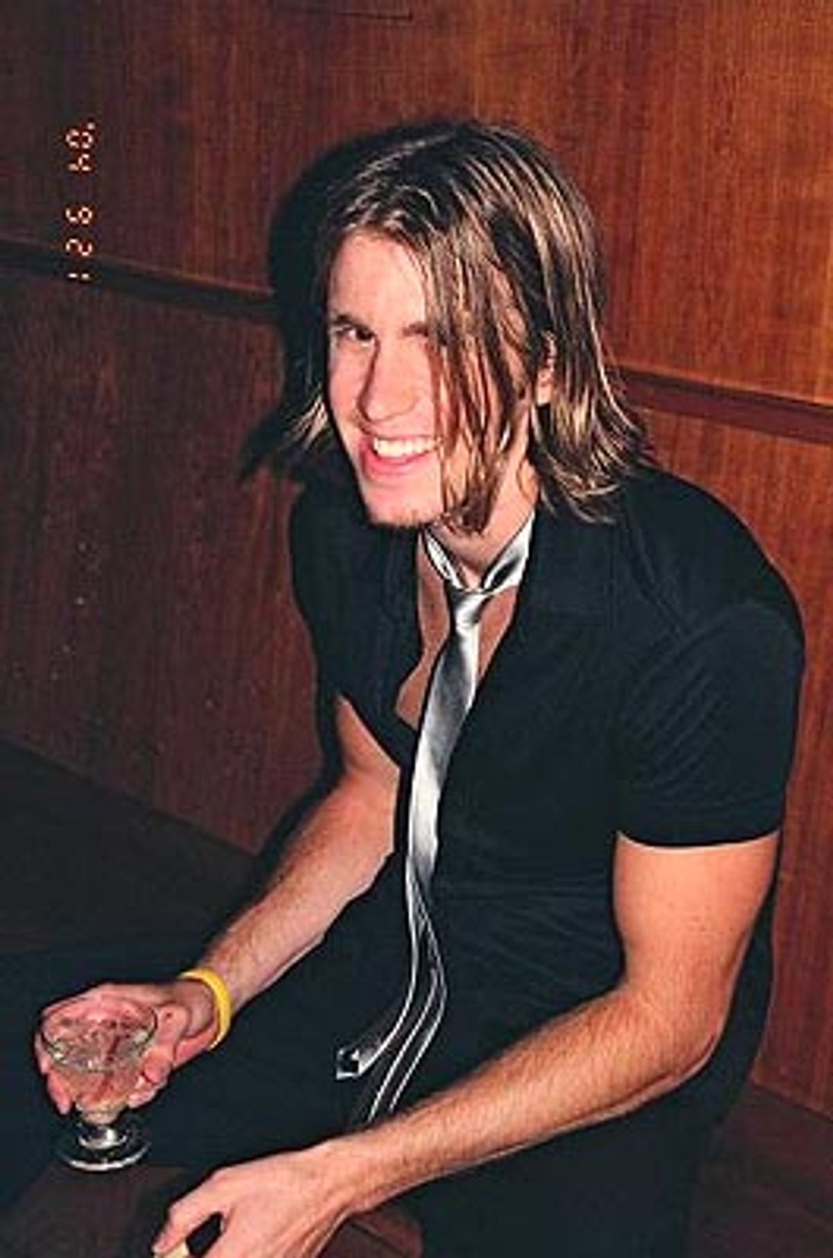 Gavin Creel lets his hair down for the
after party. at 