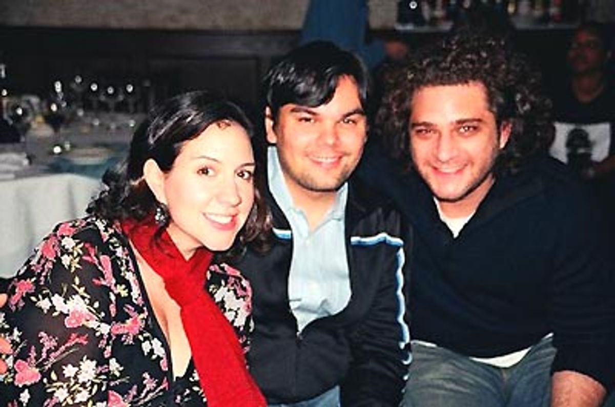 Kristen and Robert Lopez with Jeff Marx at 
