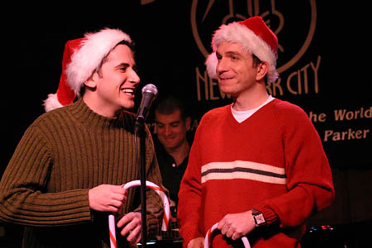 Producer Rob Diamond and the evening's Director Eddie Varley - introducing the concert and promising 'not to sing!'  at 