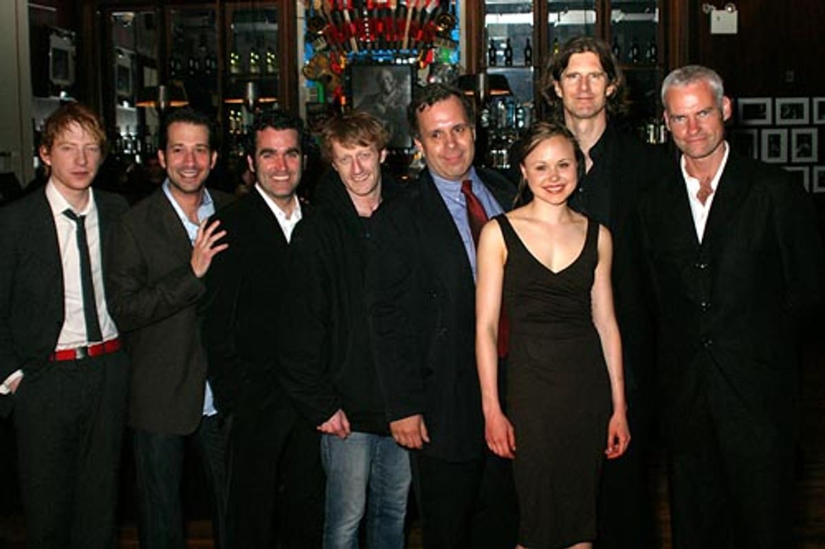 Domhnall Gleeson, Jeff Binder, Brian D'Arcy James, David Wilmot, Randall L. Wreghitt, Alison Pill, Wilson Milam, and Martin McDonagh at 