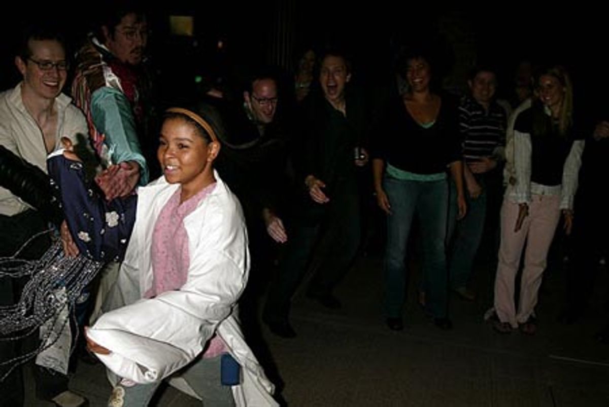 Brynn Williams makes her way around the circle  at 