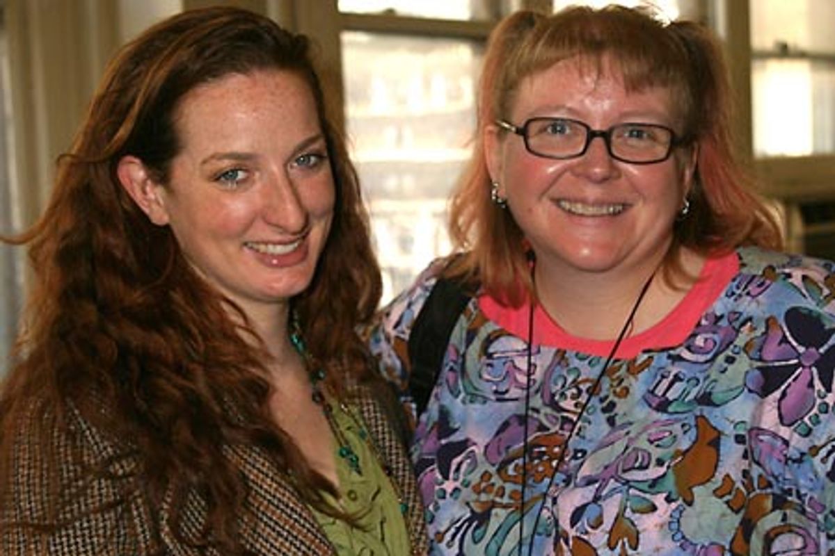 Mattie Ullrich (Costume Designer) and her assistant, Aughra Moon at 