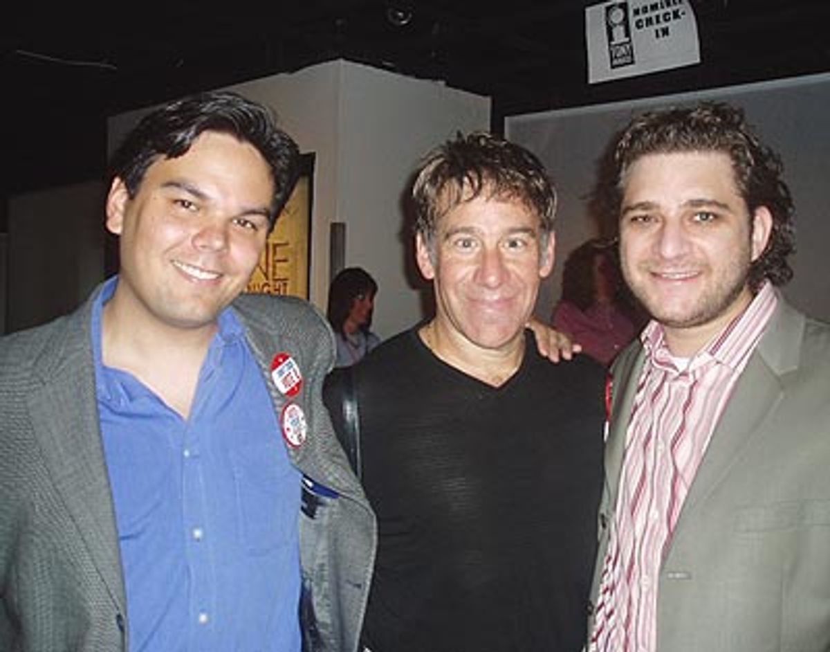 Jeff and Robert with fellow nominee Stephen Schwartz (Wicked) at 