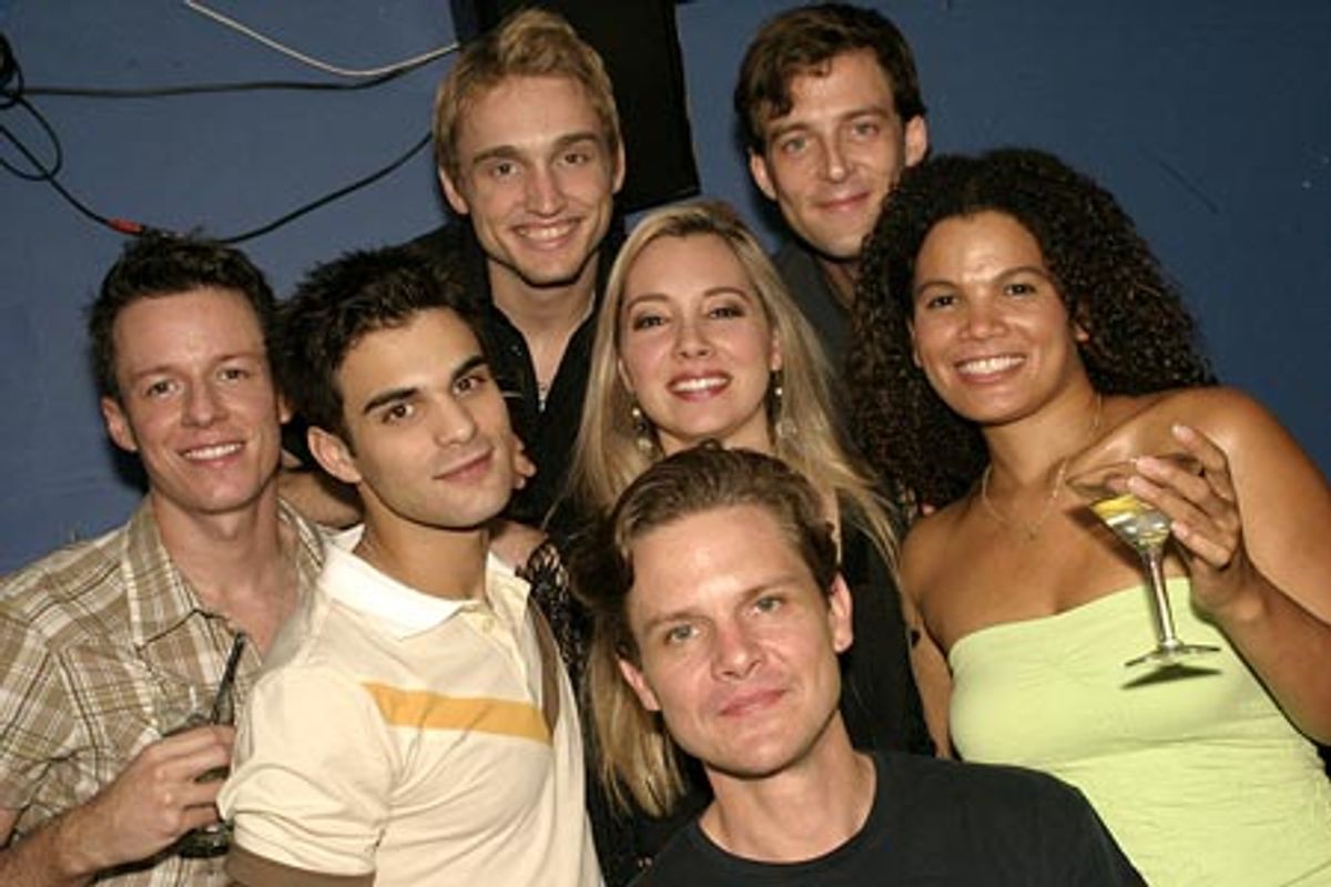 The cast of 'Joy' - TOP (l-r): Ben Curtis and Ken Barnett
MIDDLE (l-r): Christopher Sloan, Michael Busillo, Ryan Kelly, and January LaVoy BOTTOM: Paul Whitthorne at 