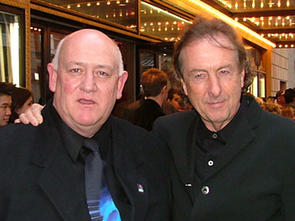 Composer John Du Prez and Eric Idle who are working on
Monty Python's Spamalot together
 at 
