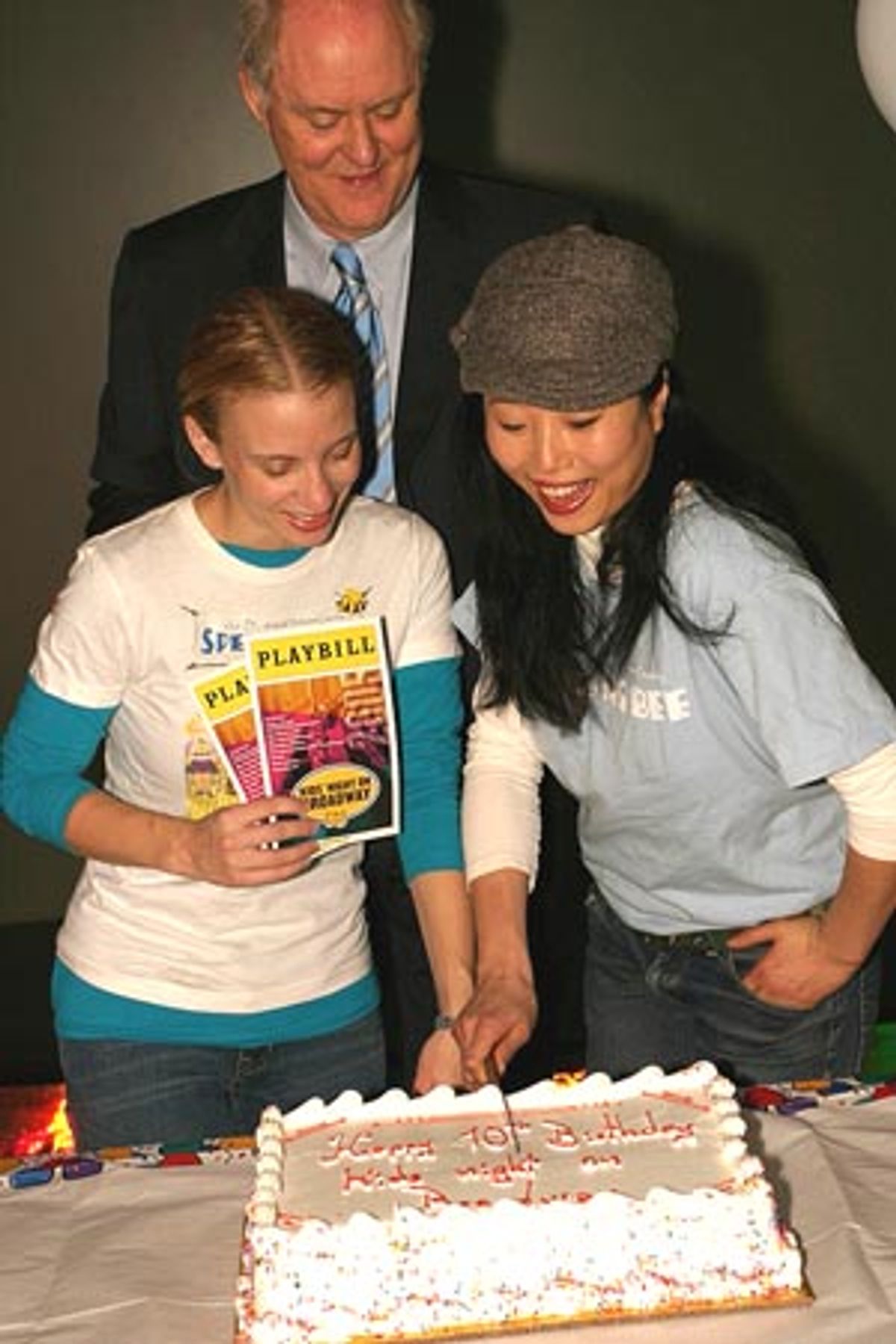 Sarah Saltzberg, John Lithgow, and Deborah S. Craig at 