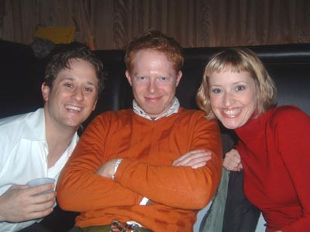 Christopher Fitzgerald, Jesse Tyler Ferguson, Jessica Stone at 