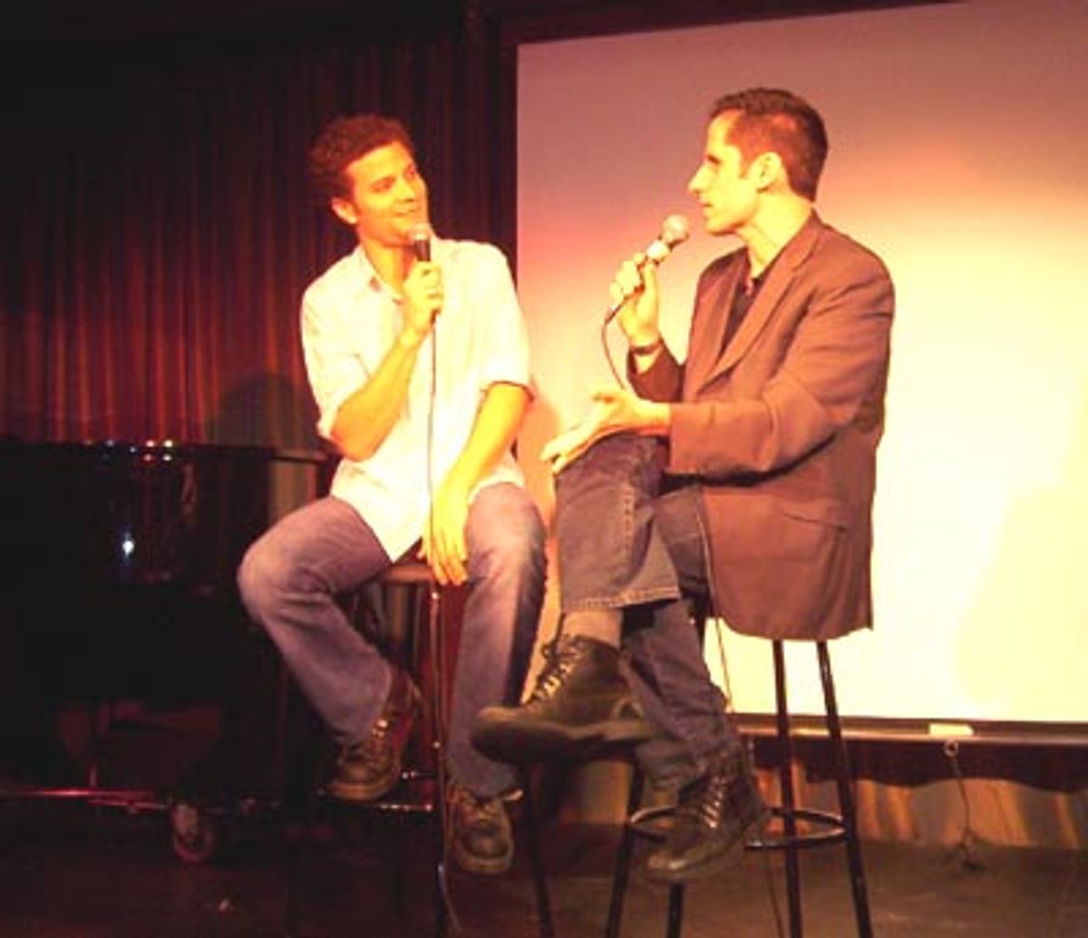 Justin Guarini and Host Seth Rudetsky (photo by Patrice Kraus) at 