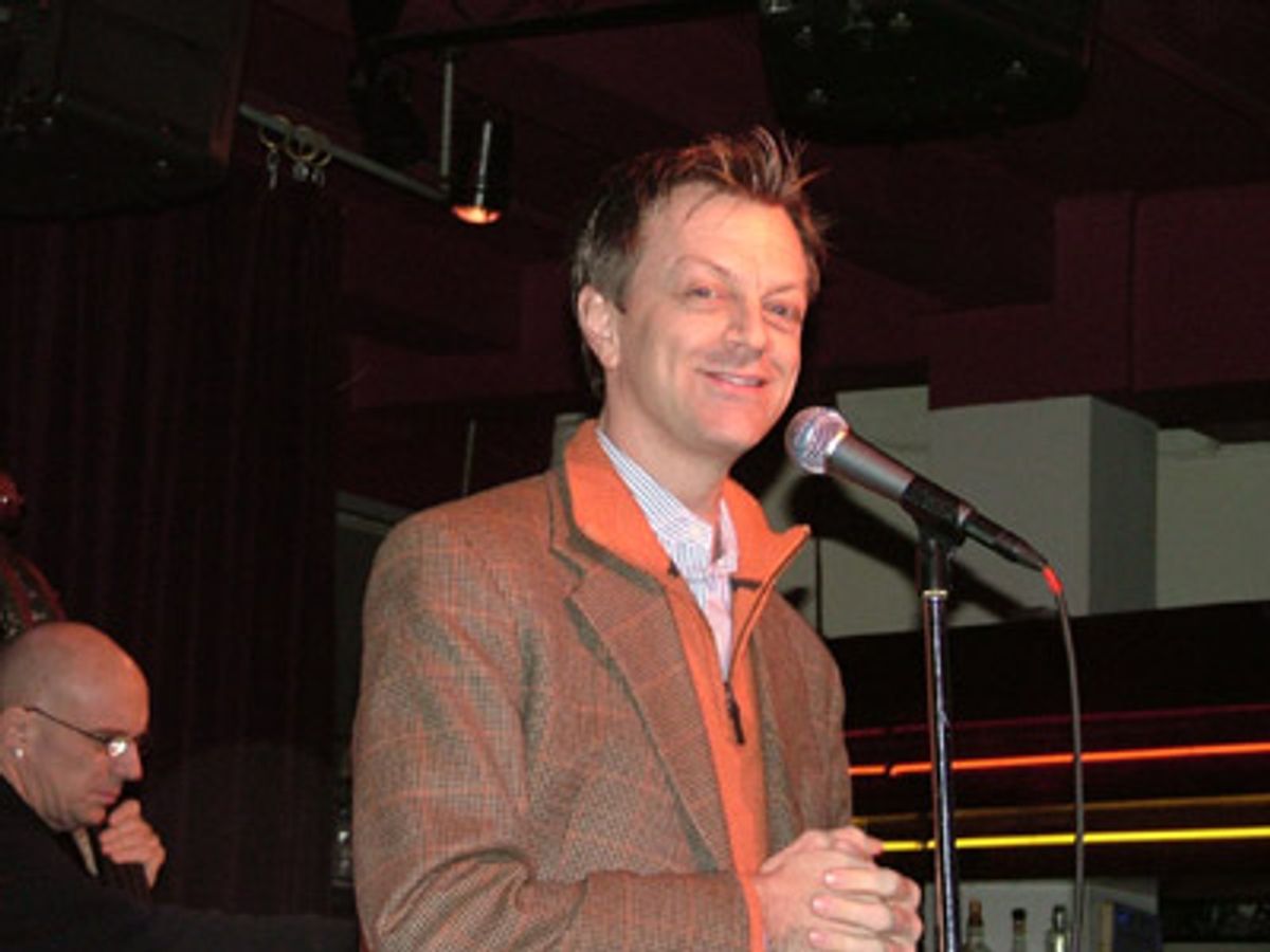 Host Jim Caruso kicks the evening off at 