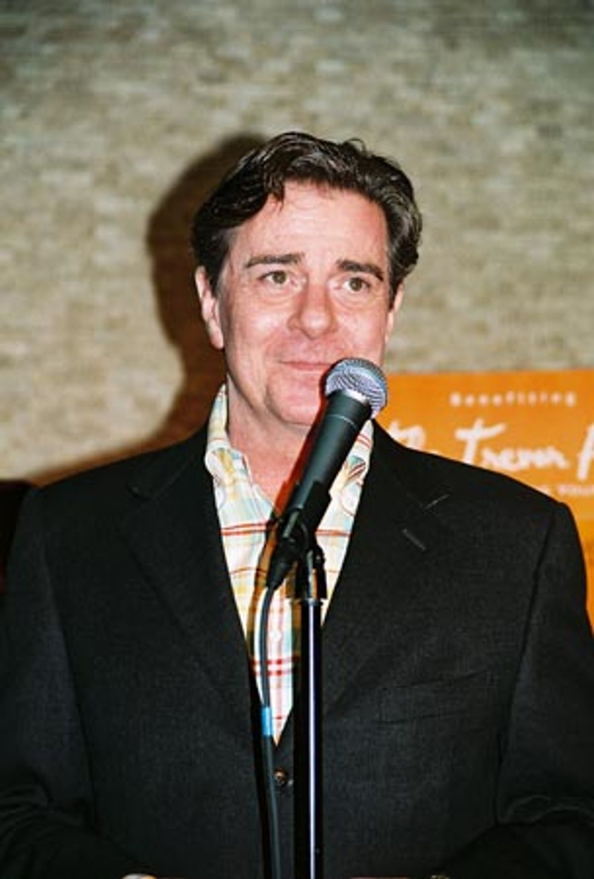 La Cage aux Folles star Gary Beach addressing the crowd in Jerry Herman's absence  at 