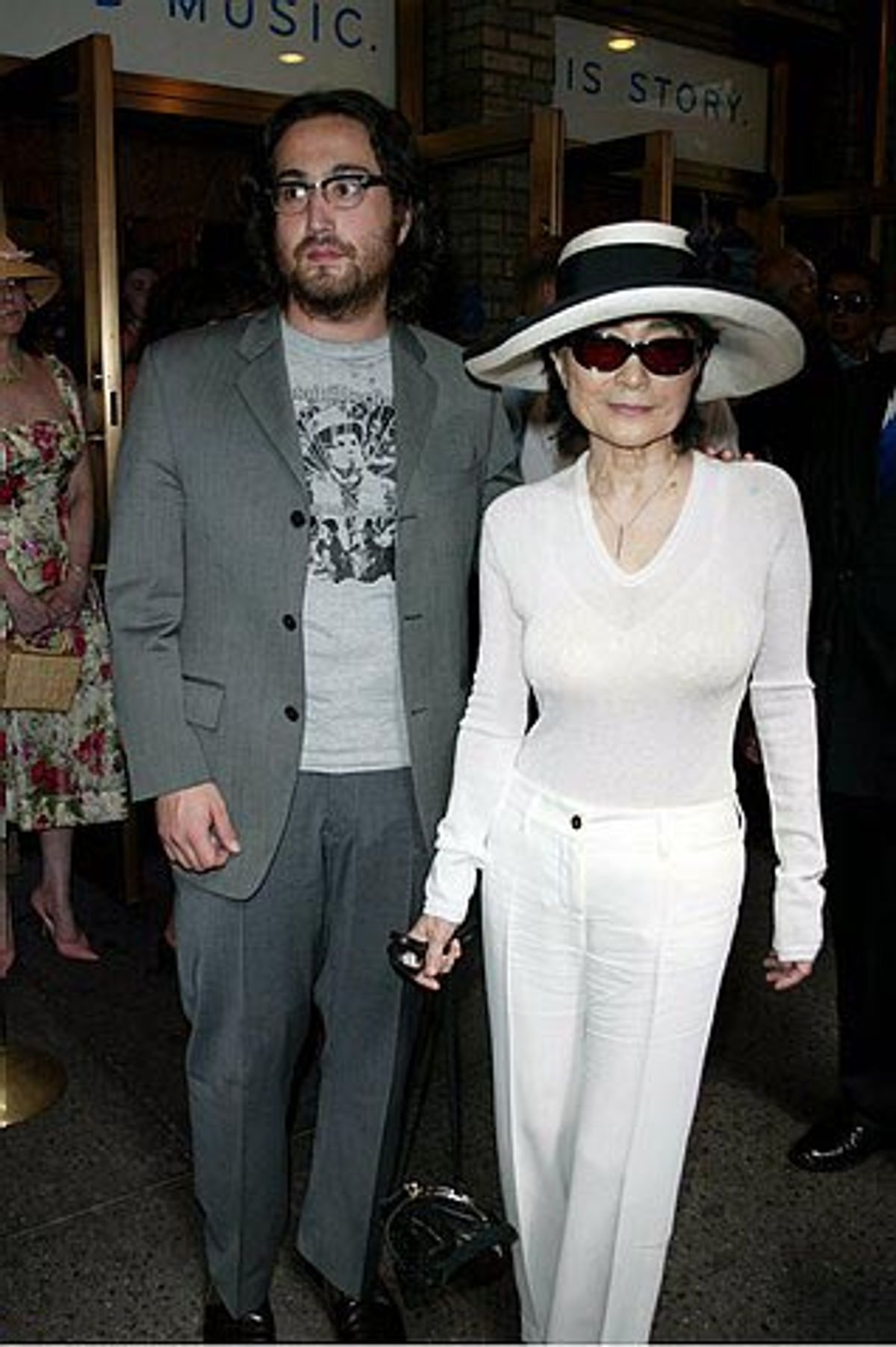 Yoko Ono Lennon with her son Sean Lennon at 